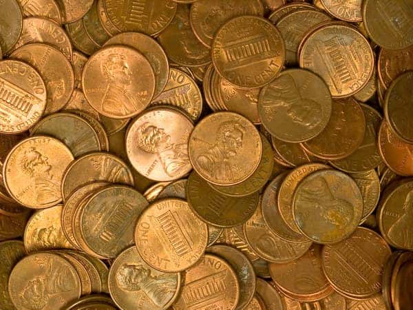Wie viel sind 1300 pennies in dollar